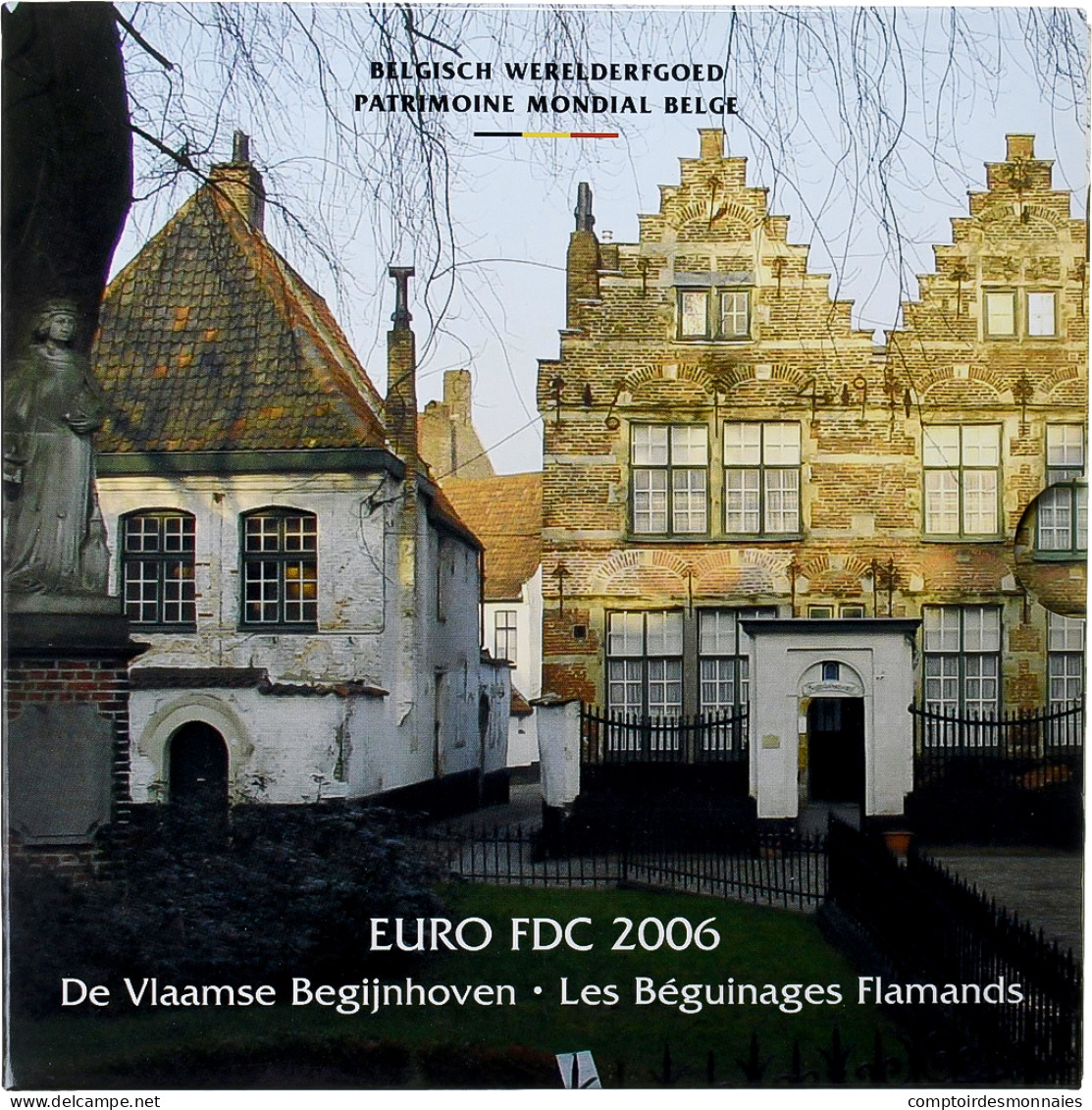 Belgique, Coffret 1c. à 2€ + Jeton, Béguinages Flamands, 2006, Bruxelles - Belgique