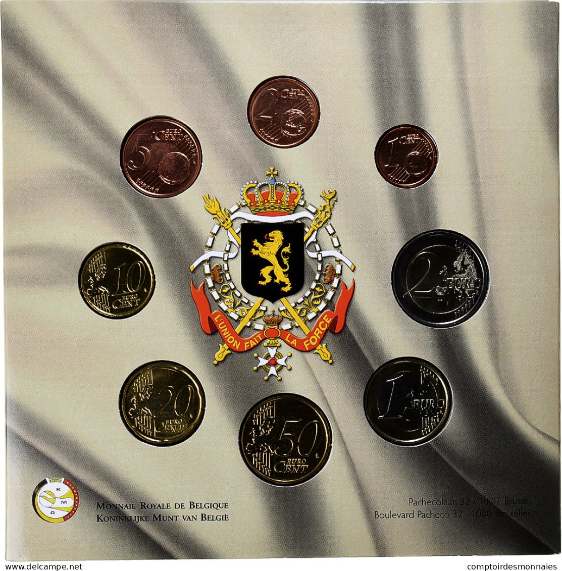 Benelux, Coffret 1c. à 2€ (x3) + CD, Les Hymnes Nationaux, 2010, BU, FDC - Belgique