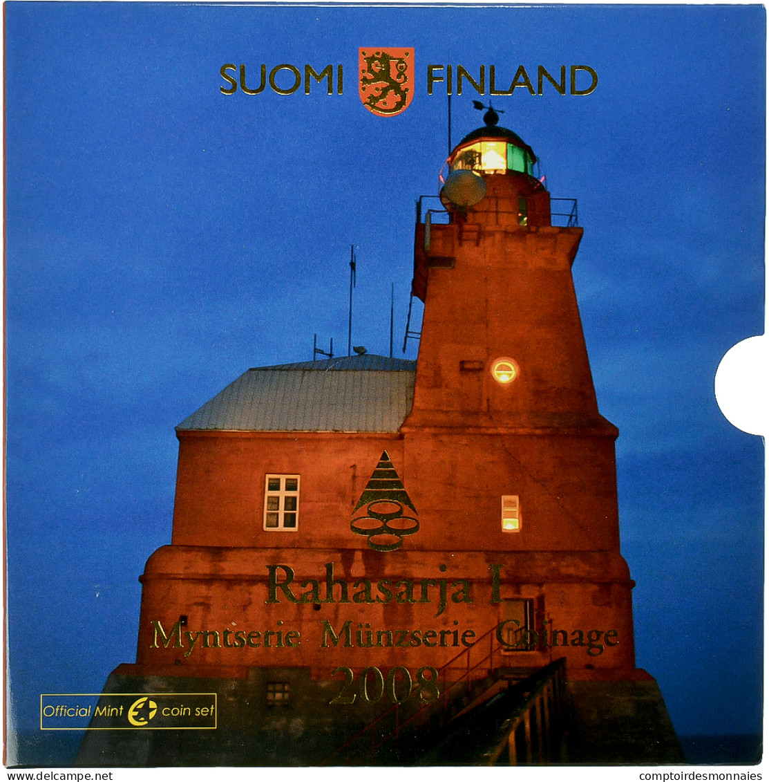 Finlande, Coffret 1c. à 2€ + Jeton, 2008, Vantaa, BU, FDC - Finlandia