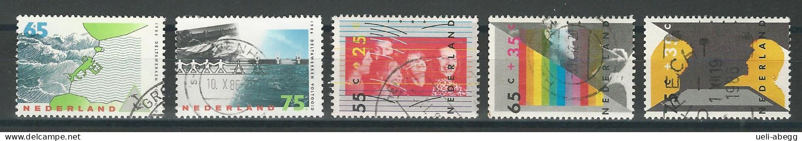 Niederlande NVPH 1361-65, Mi 1305-09 O - Gebraucht