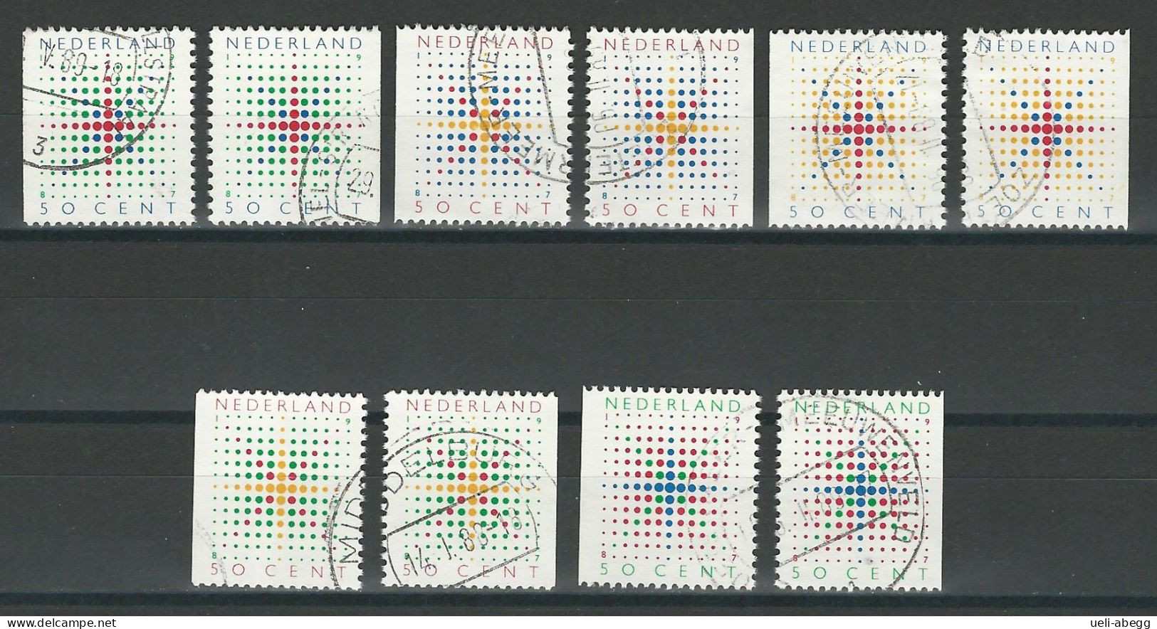 Niederlande NVPH 1391-95J/K, Mi 1331-35 Dl/Dr O - Gebraucht