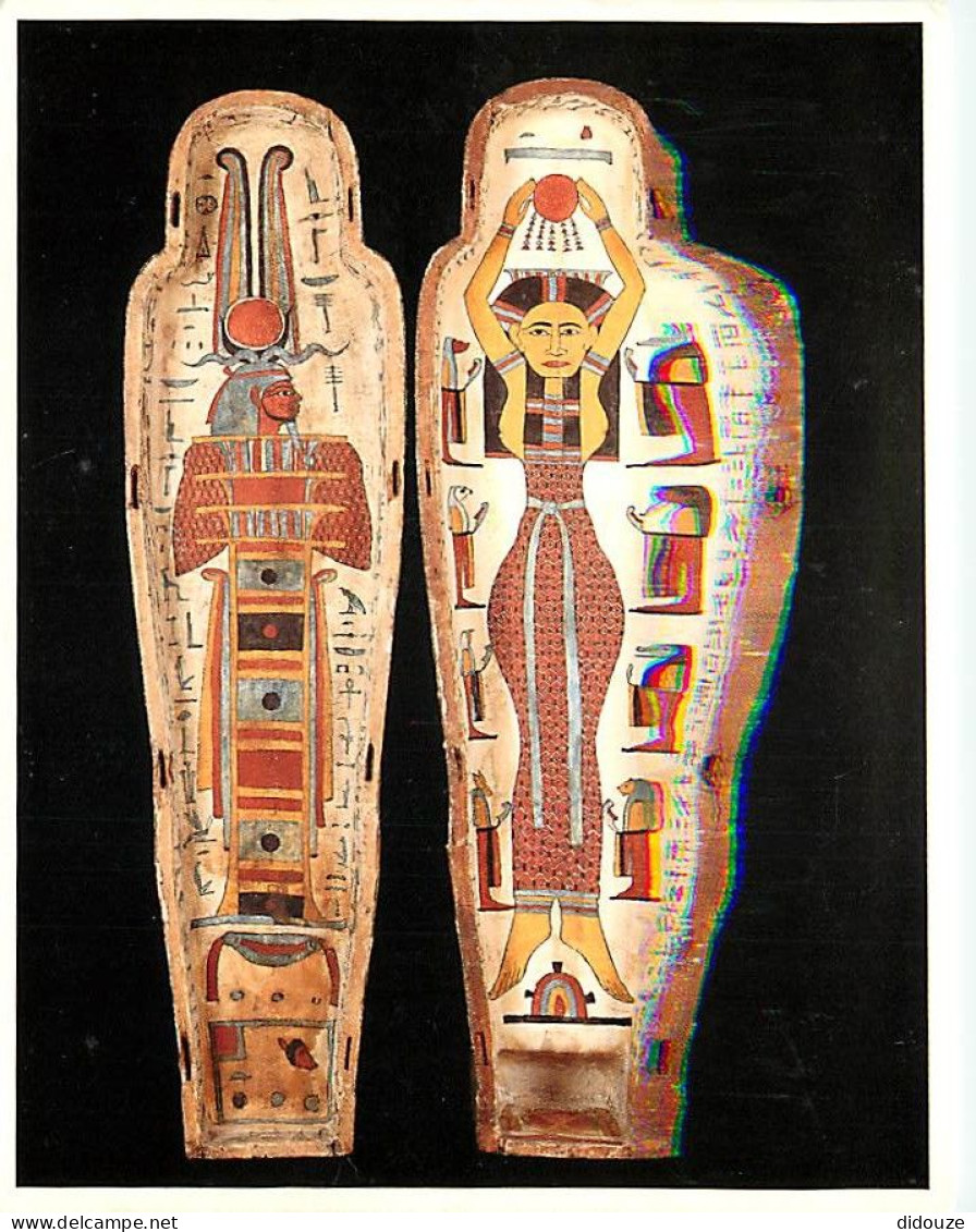 Egypte - Antiquité Egyptienne - Intérieur De La Cuve Et Du Couvercle Du Sarcophage D'Isetemkheb Née D'Ankhsyeniset - Boi - Musea