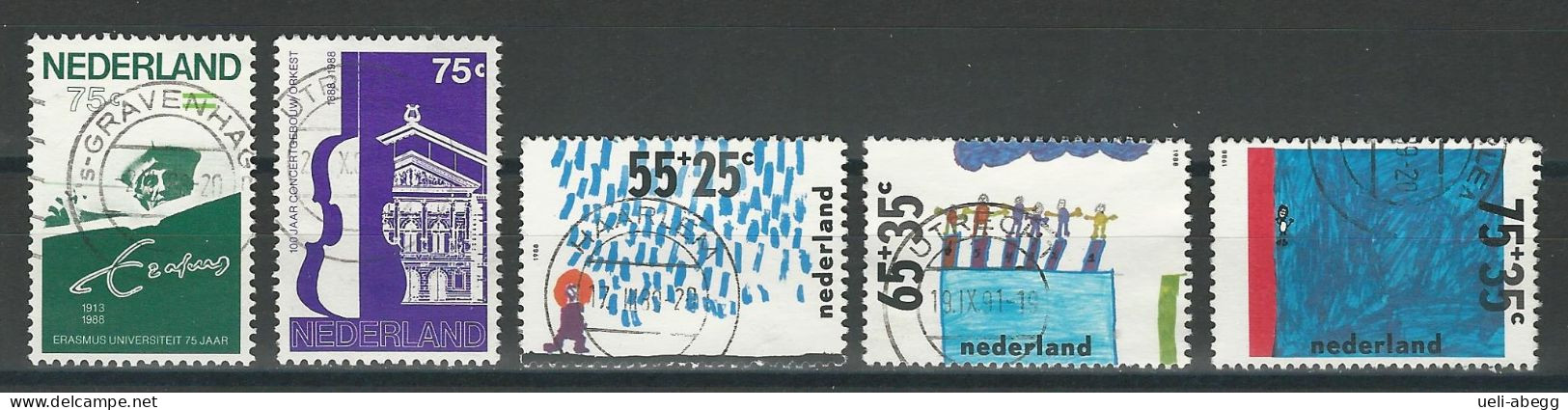 Niederlande NVPH 1412-13, 1415-17, Mi 1351-55 O - Used Stamps