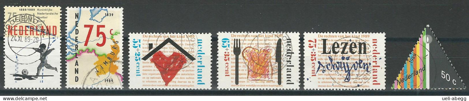 Niederlande NVPH 1433-37, 1439, Mi 1369-74 O - Used Stamps