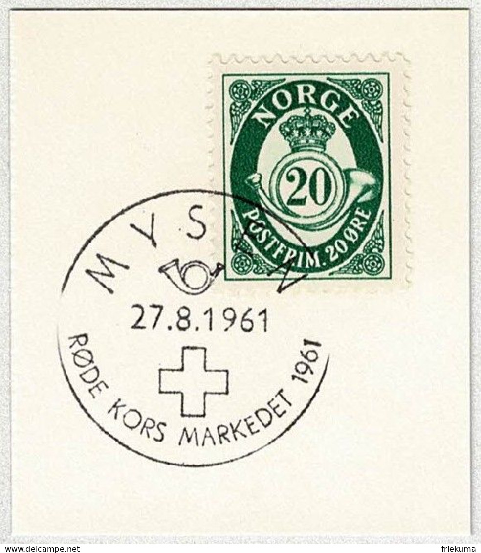 Norwegen / Norge 1961, Sonderstempel Rode Kors Markedet Mysen, Rotes Kreuz / Croix-Rouge / Red Cross - Croix-Rouge