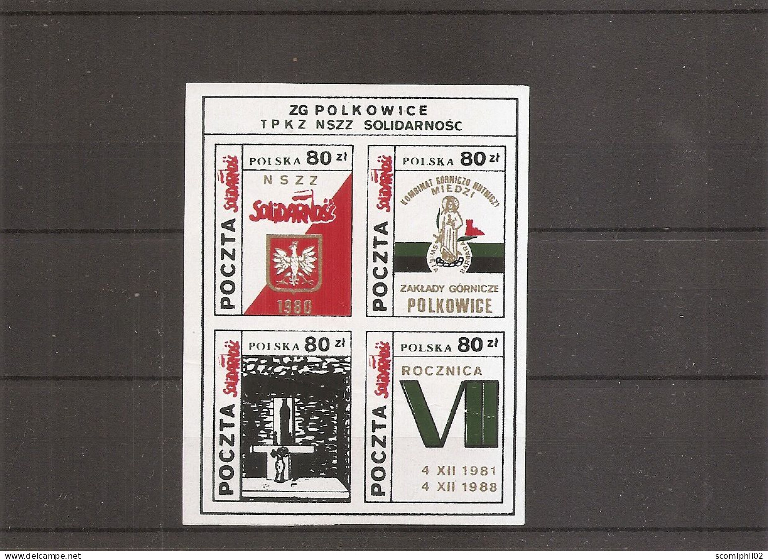 Pologne - Vignettes SOLIDARNOSC ( Lot De 4 Vignettes Différentes En Bloc De 4 XXX -MNH ) - Vignettes Solidarnosc