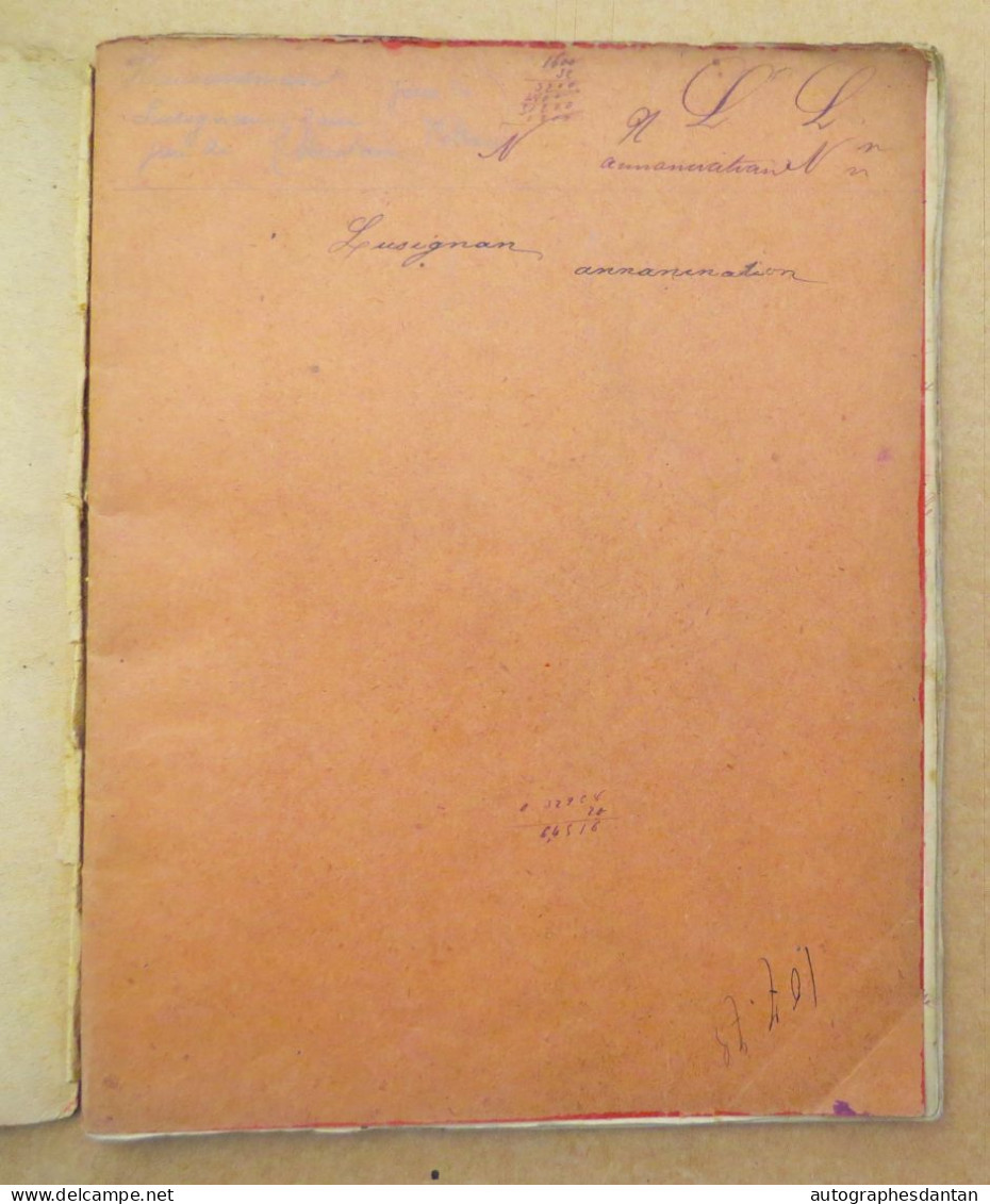 ● LUSIGNAN Vieux Cahier Manuscrit De RHETORIQUE D'un élève 47 Pages écrites Cf Photos - Belle écriture - Vienne 86 - Manuscrits