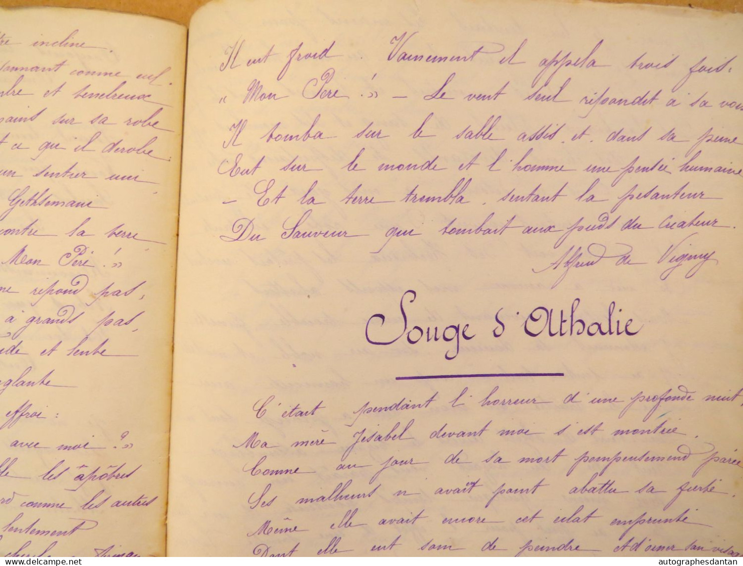 ● LUSIGNAN Vieux Cahier Manuscrit De RHETORIQUE D'un élève 47 Pages écrites Cf Photos - Belle écriture - Vienne 86 - Manuscrits