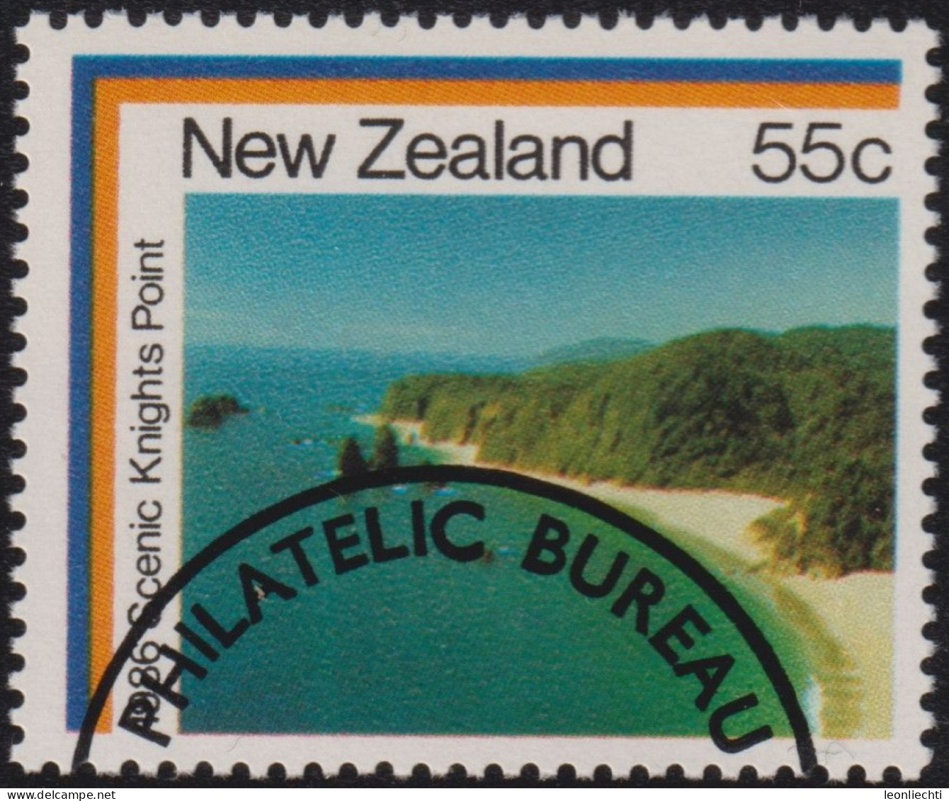 1986 Neuseeland ° Mi:NZ 964, Sn:NZ 850, Yt:NZ 928, Sg:NZ 1395, Un:NZ 1012, CP:NZ SS57a, Knights Point - Oblitérés