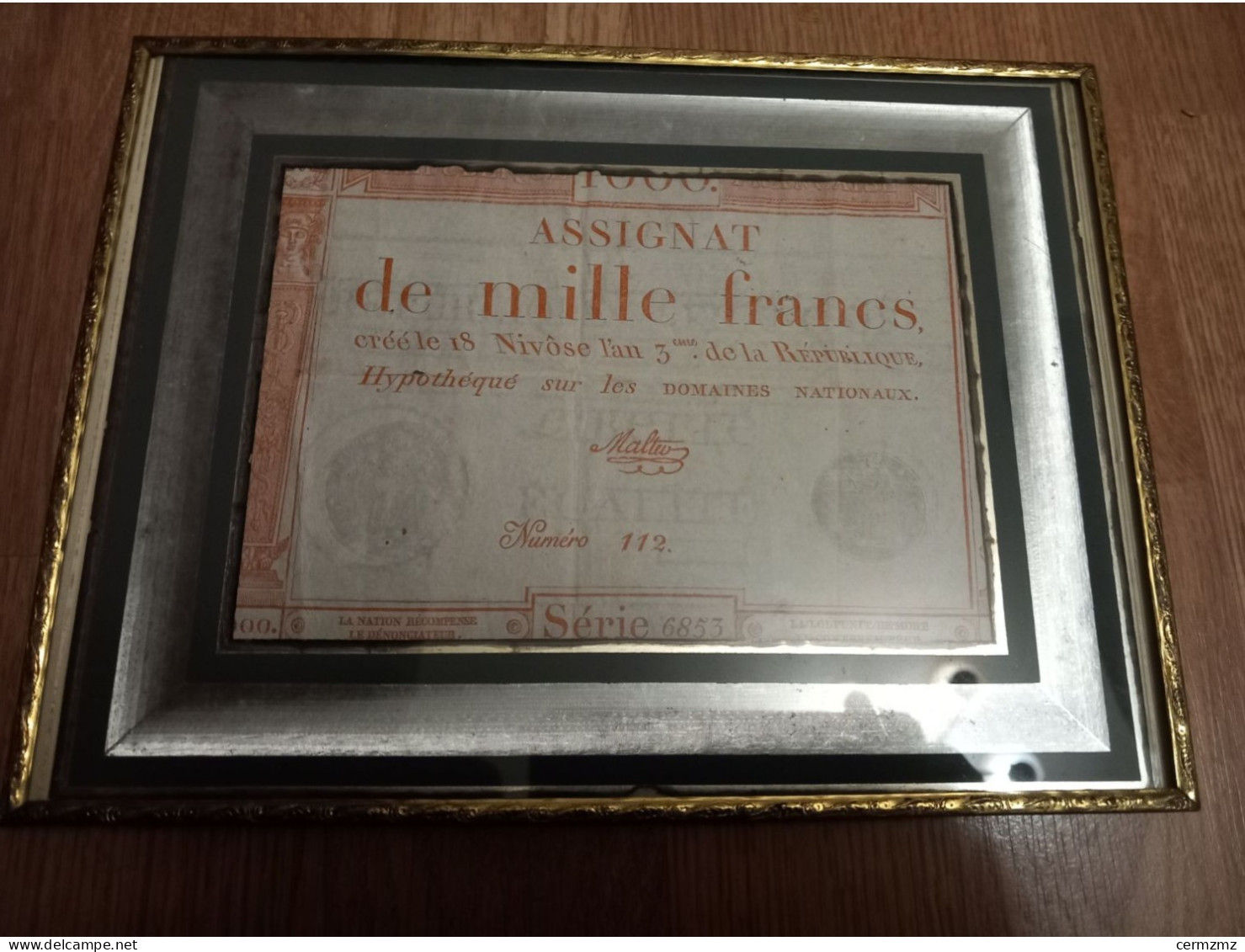 Assignat De 1000 Francs De 1795 Encadré - Assignats