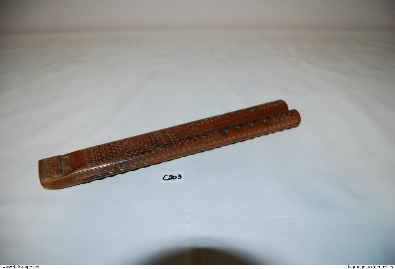 C203 Ancien Flûte - Style Africain - Tribal - Instrument De Musique 2 - Muziekinstrumenten
