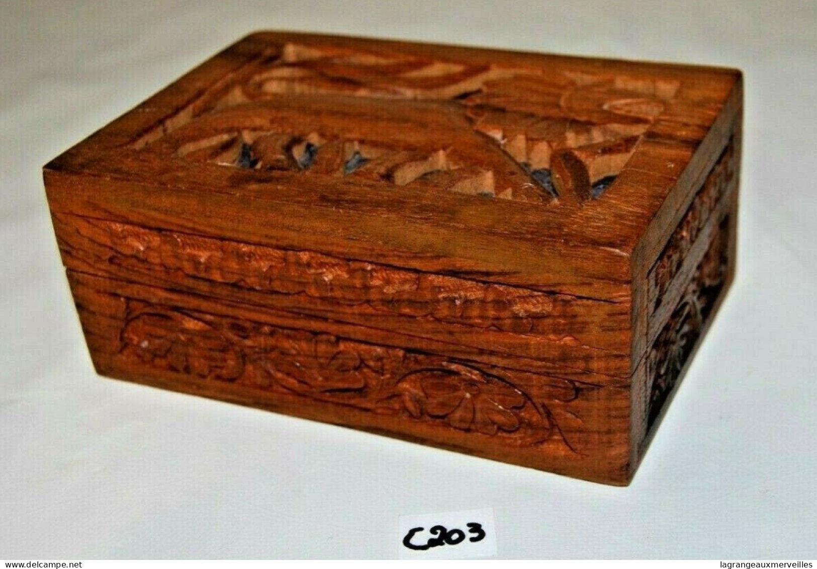 C203 Coffre En Bois - Style Africain - Tribal - Afrikaanse Kunst