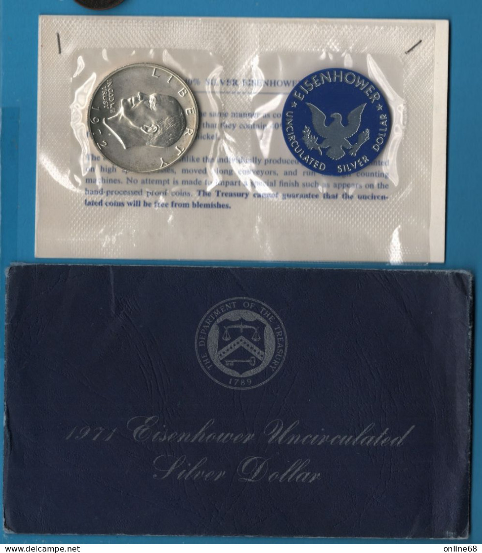 USA 1 DOLLAR 1972 S KM# 203a  Billon (.400 Silver) "Eisenhower Dollar"  UNC - 1971-1978: Eisenhower