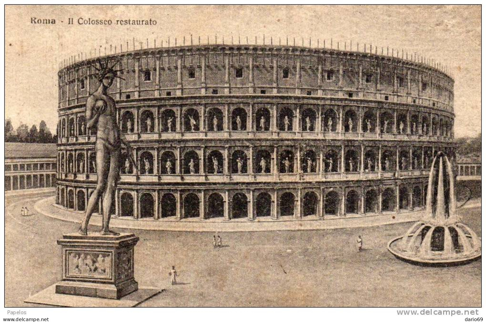 1921 ROMA IL COLOSSEO RESTAURATO - Colosseum