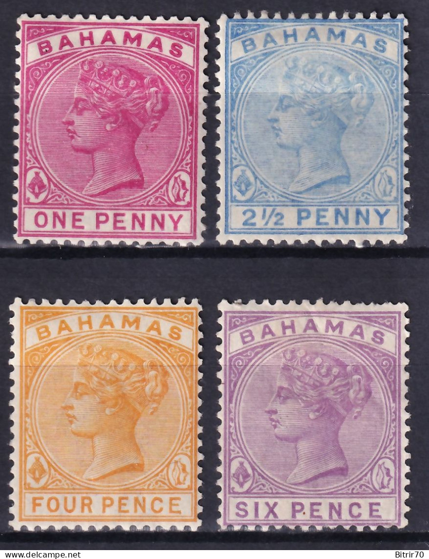 Bahamas, 1884-90 Y&T. 18, 19, 20, 21, MH. - 1859-1963 Colonia Británica