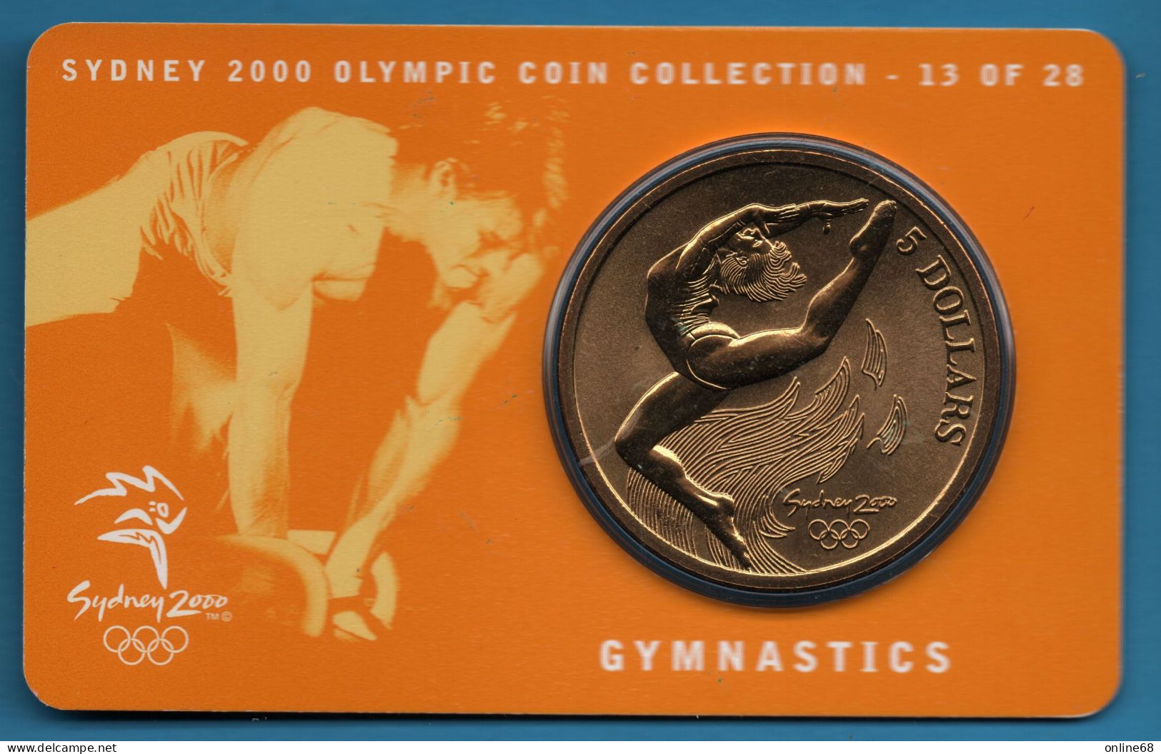 AUSTRALIA 5 DOLLARS 2000 OLYMPIC COIN COLLECTION  SYDNEY 2000 Gymnastics  KM# 357 - 5 Dollars