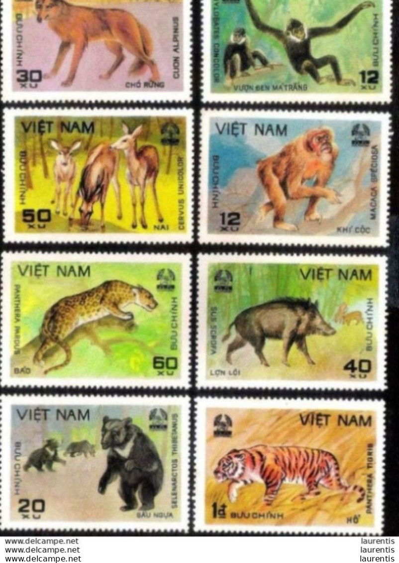 2590  Bears - Deers - Wolves - Felins - Vietnam Yv 373-80 - MNH - 1,75 (7) - Bears