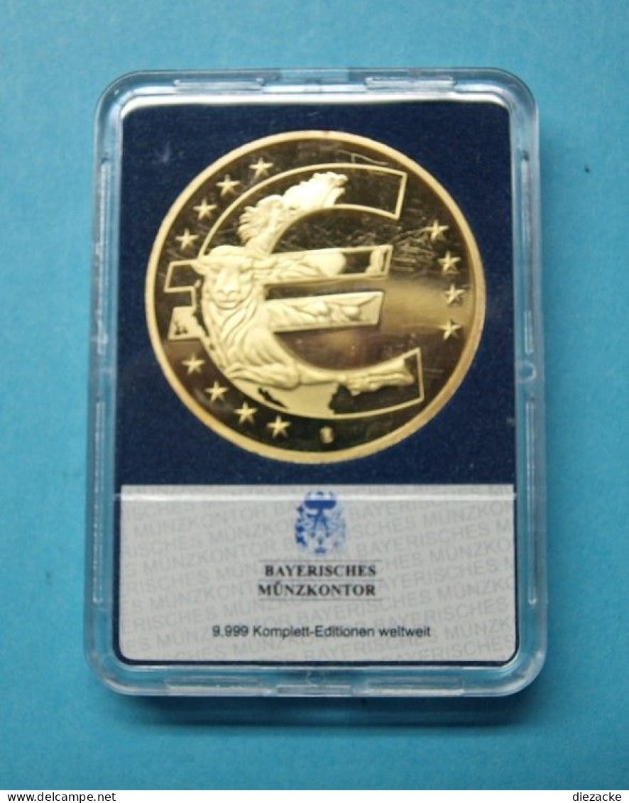 Griechenland Medaille 10 Jahre Euro, Vergoldet, Teilversilbert PP (MD823 - Non Classés