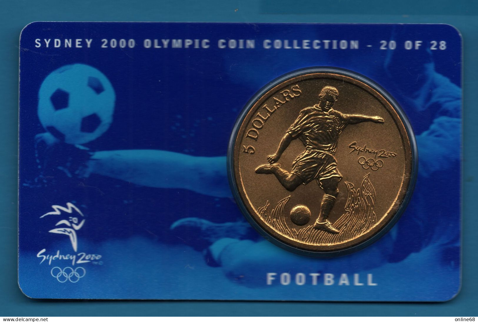 AUSTRALIA 5 DOLLARS 2000 OLYMPIC COIN COLLECTION  SYDNEY 2000  Football KM# 369 - 5 Dollars