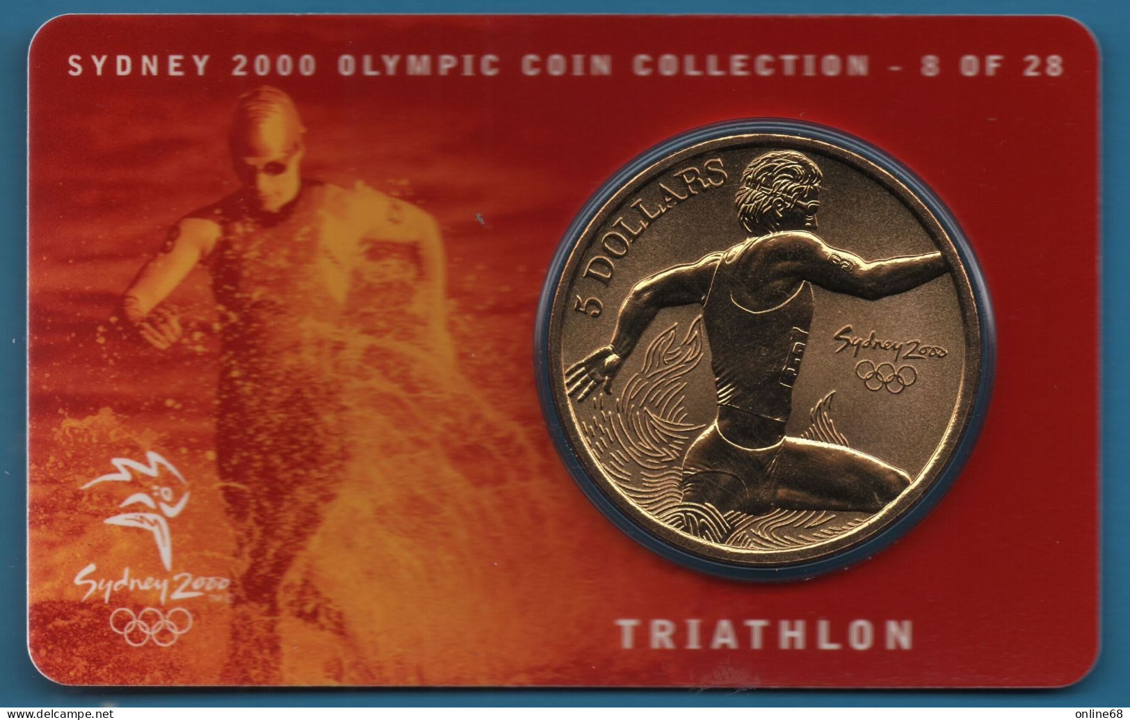 AUSTRALIA 5 DOLLARS 2000 OLYMPIC COIN COLLECTION  SYDNEY 2000  Triathlon KM# 370 - 5 Dollars