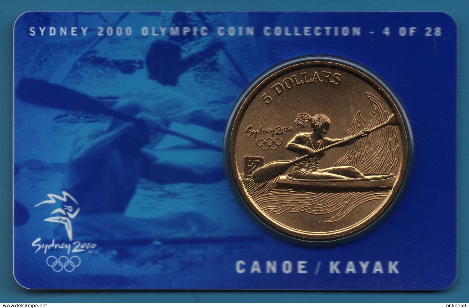 AUSTRALIA 5 DOLLARS 2000 OLYMPIC COIN COLLECTION  SYDNEY 2000 Canoe/Kayak KM# 377 - 5 Dollars