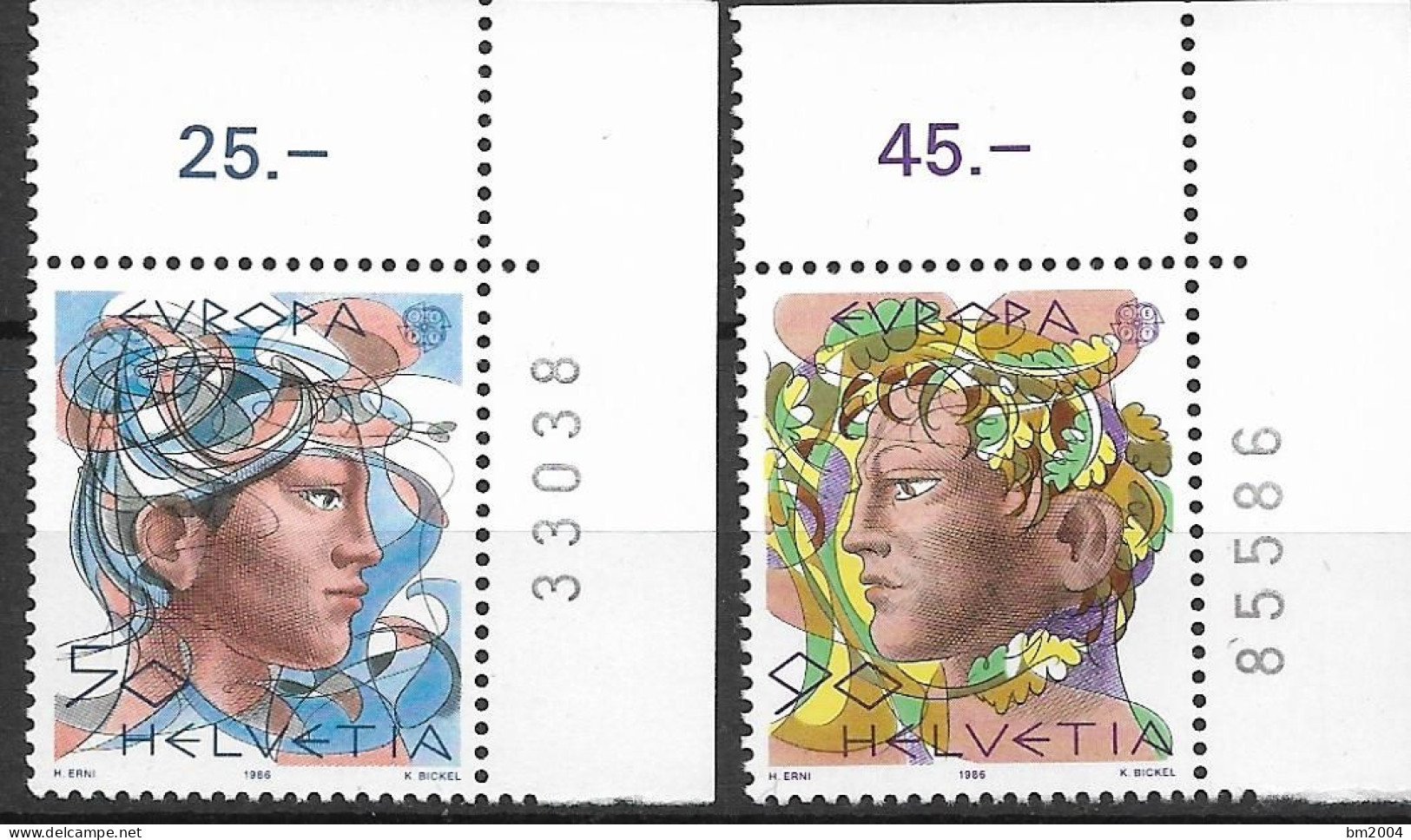 1986 Schweiz Mi. 1315-6 **MNH EOR  Europa - Ongebruikt