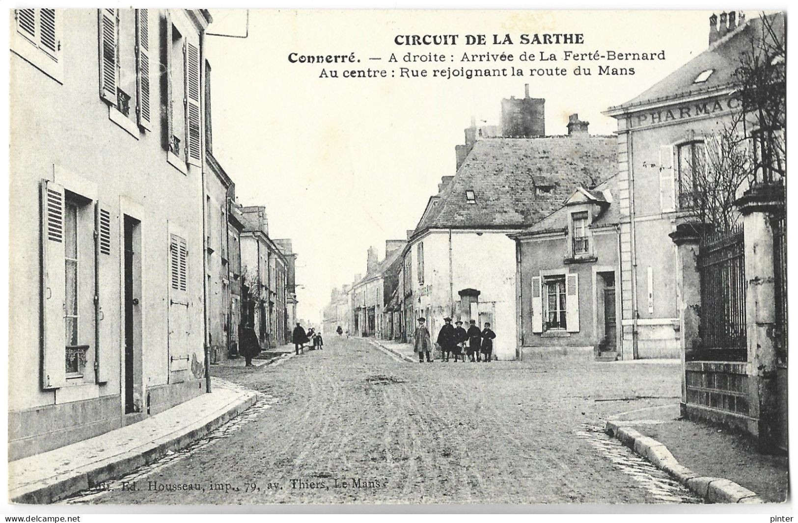 CONNERRE - Circuit De La Sarthe - Rue Rejoignant La Route Du Mans - A Droite, Arrivée De La Ferté Bernard - Connerre