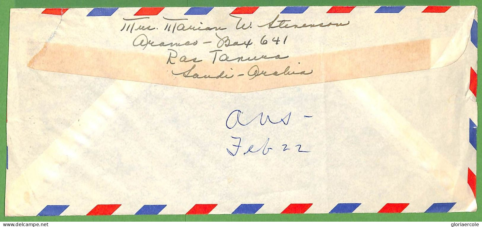 ZA1391 -  SAUDI ARABIA  - Postal History -  Large AIRMAIL COVER To USA - 1960's - Arabia Saudita