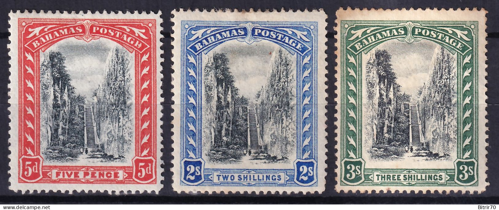 Bahamas, 1901-06  Y&T. 25, 26, 27, MH. - 1859-1963 Colonia Británica