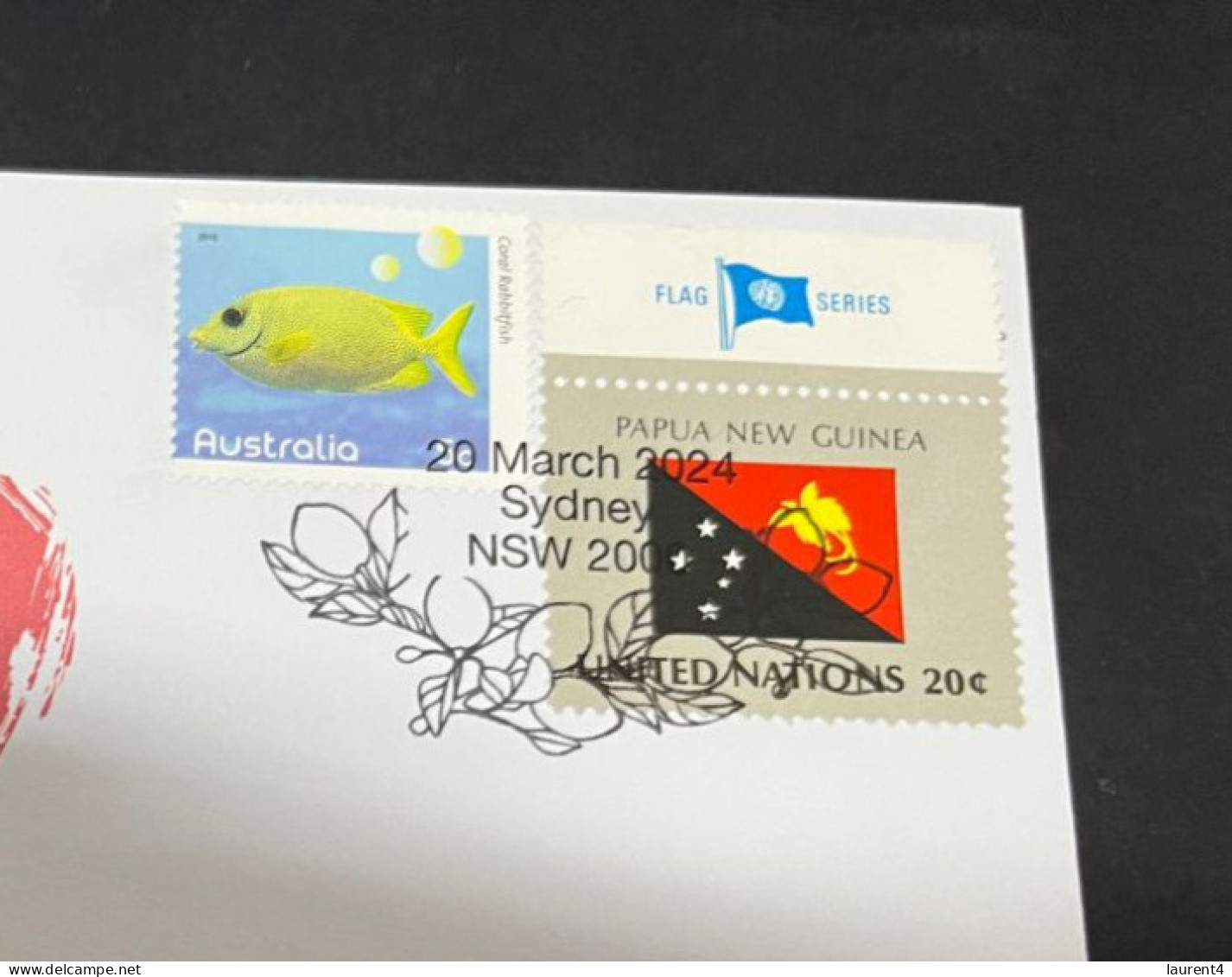 20-3-2024 (3 Y 32) COVID-19 4th Anniversary - Papua New Guinea - 20 March 2024 (with Papua New Guinea Flag Stamp) - Ziekte