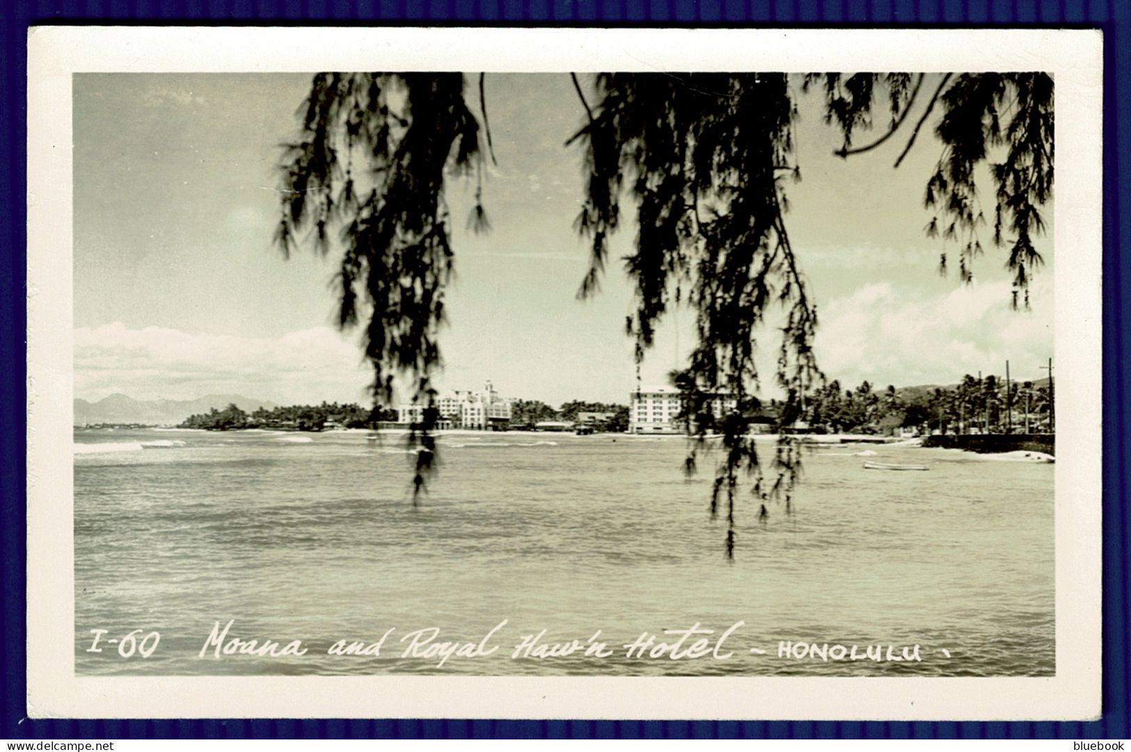 Ref 1639 - Early Real Photo Postcard - Moana & Royal Hawiian Hotels Honolulu Hawaii USA - Honolulu