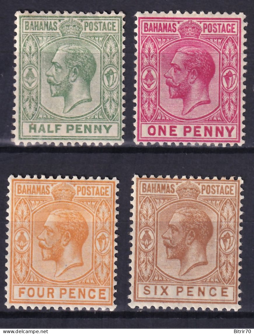 Bahamas, 1912-34  Y&T. 43, 44, 81, 82, MH. - 1859-1963 Kolonie Van De Kroon