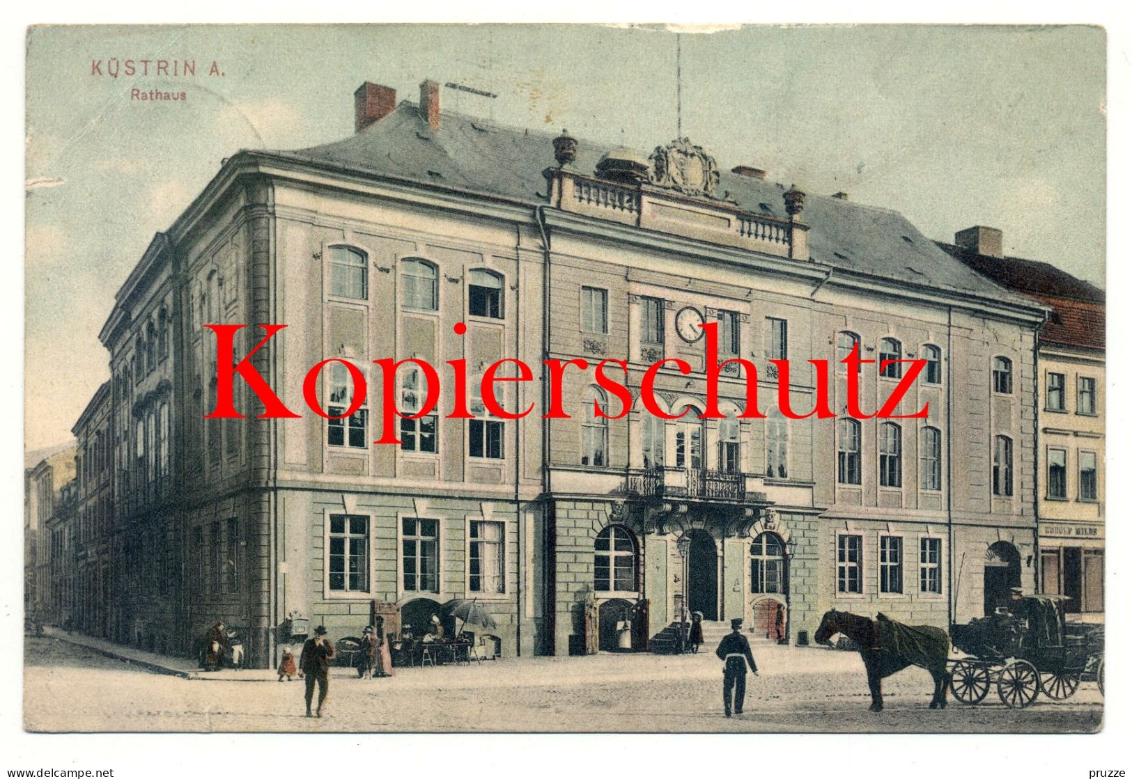 Küstrin 1906, Rathaus - Nach Strassburg - Neumark