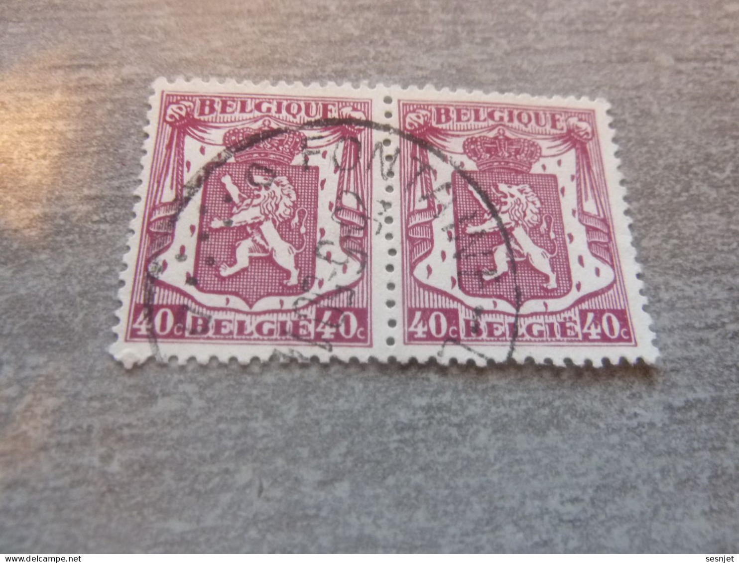 Belgique - Armoirie - Lion - 40c. - Lilas - Double Oblitérés - Année 1940 - - Usados