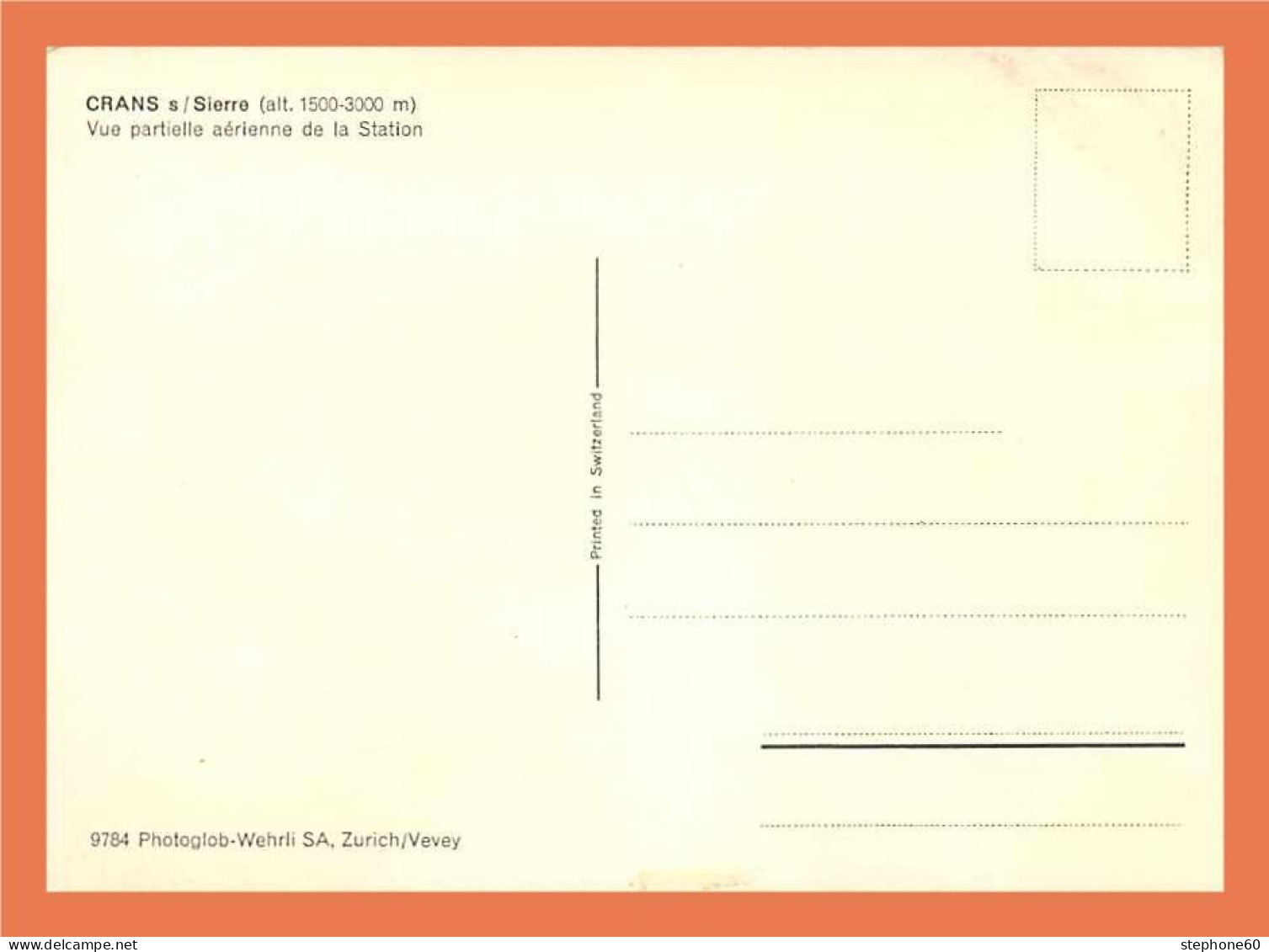 A157 / 653 Suisse - CRANS SUR SIERRE - Vue Partielle Aérienne De La Station - Crans