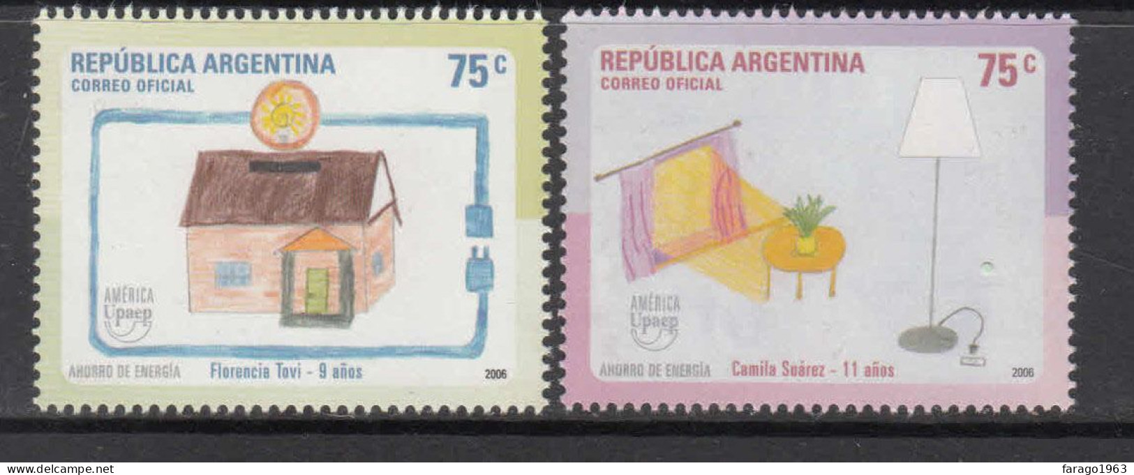 2006 Argentina Energy Conservation Green Complete Set Of 2 MNH - Neufs