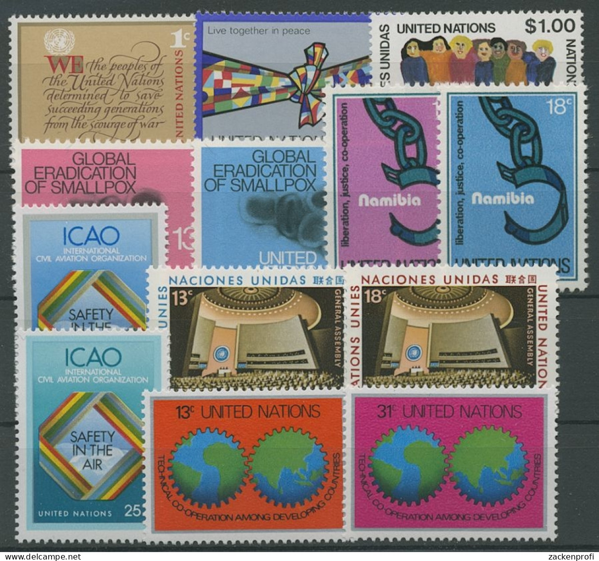 UNO New York Jahrgang 1978 Komplett Postfrisch (R14375) - Unused Stamps
