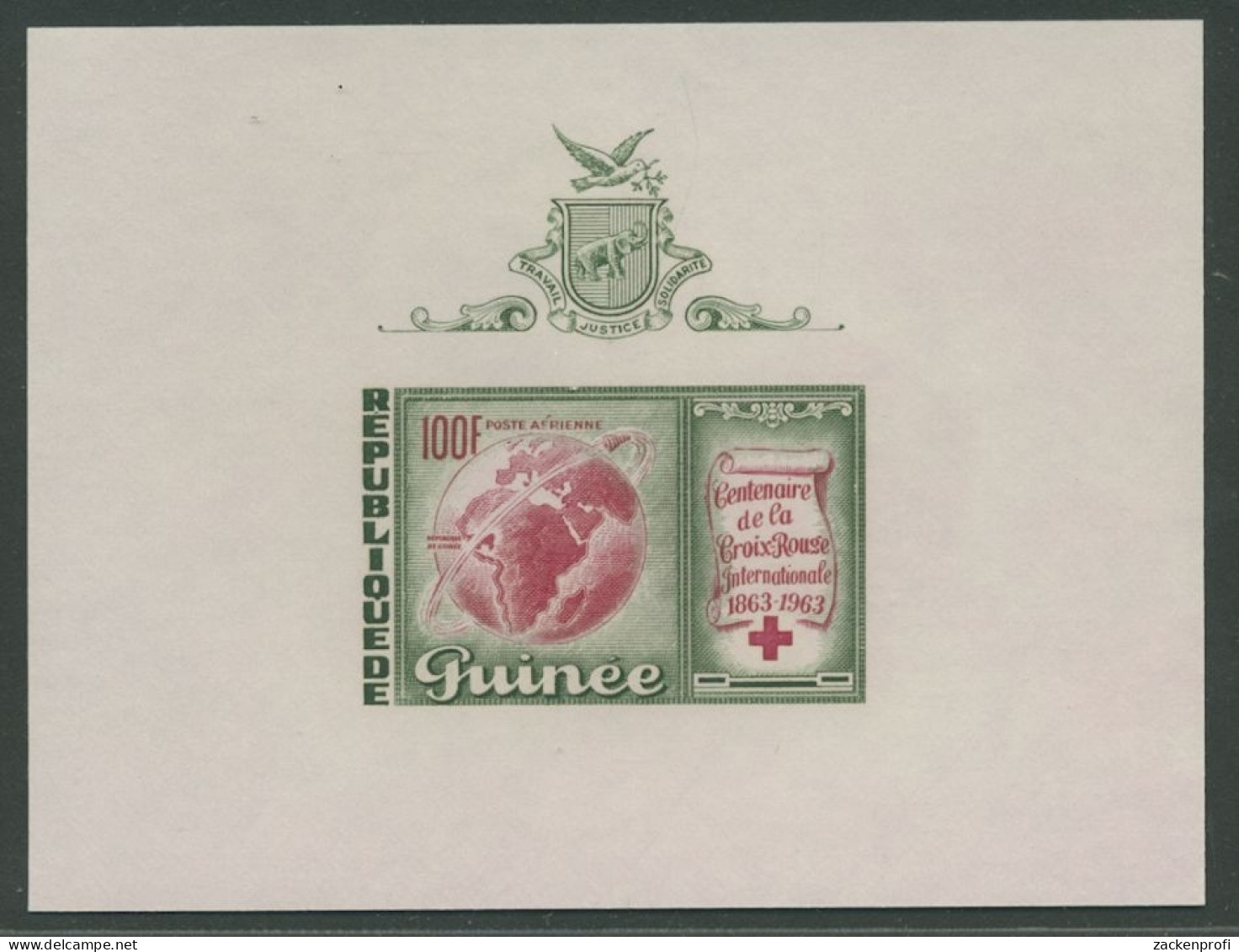 Guinea 1963 100 Jahre Rotes Kreuz Block 2 Postfrisch (C24992) - Guinée (1958-...)