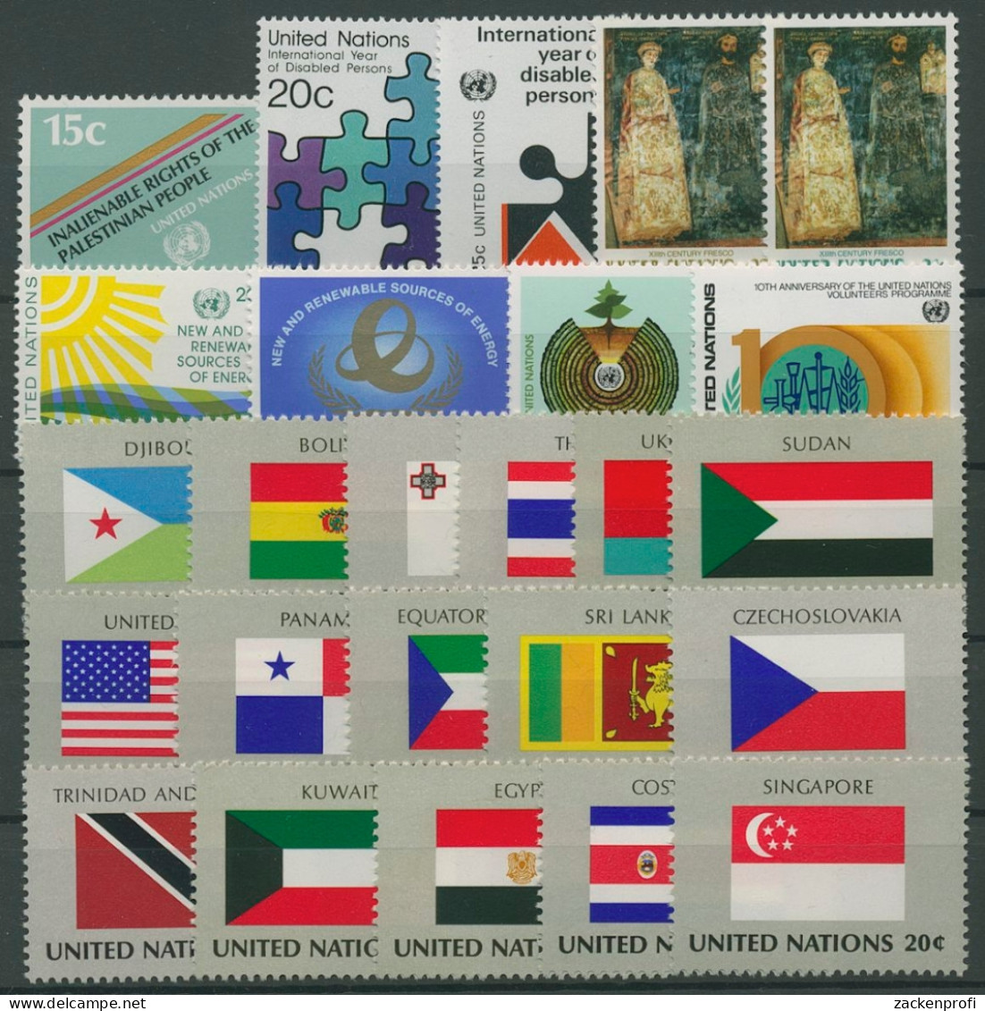 UNO New York Jahrgang 1981 Komplett Postfrisch (G14378) - Unused Stamps