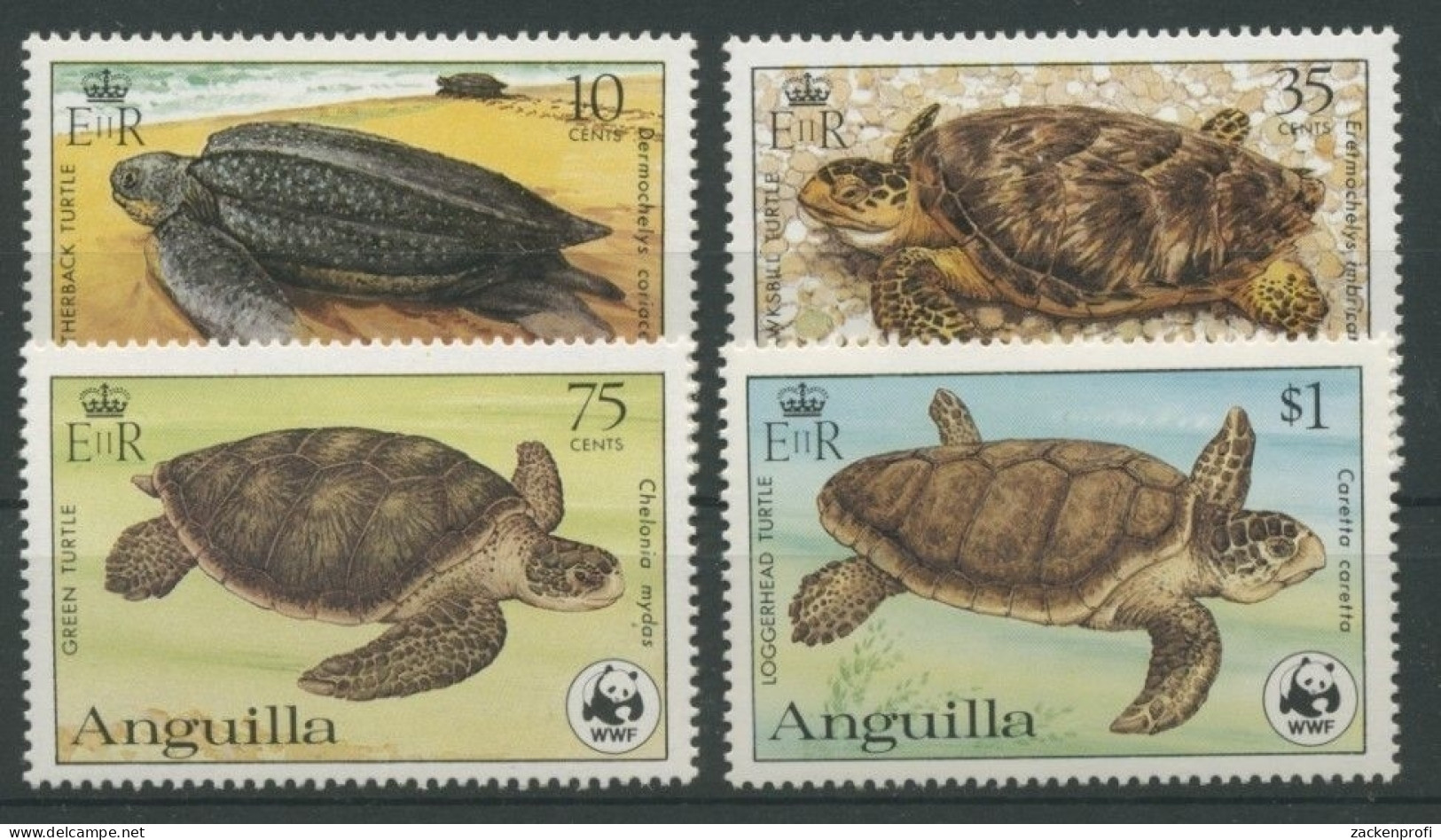 Anguilla 1983 WWF Tierschutz Schildkröten 541/44 A Postfrisch - Anguilla (1968-...)