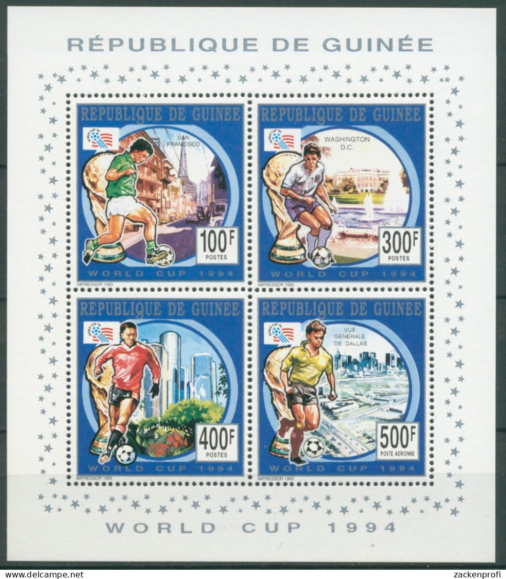 Guinea 1993 Fußball-WM In Den USA Kleinbogen 1458/61 A Postfrisch (C28238) - Guinée (1958-...)