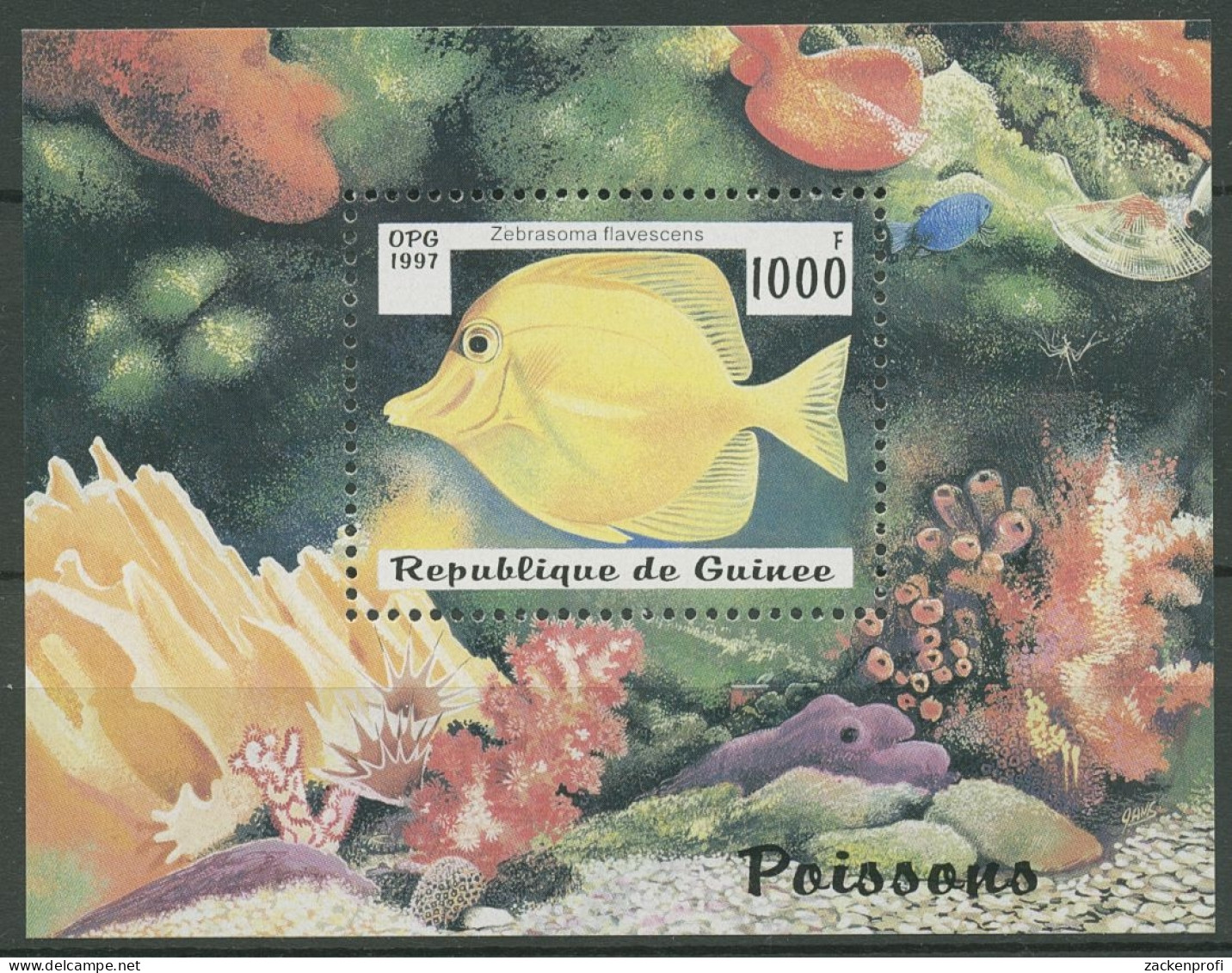 Guinea 1997 Fische Korallen Block 510 Postfrisch (C28980) - Guinée (1958-...)