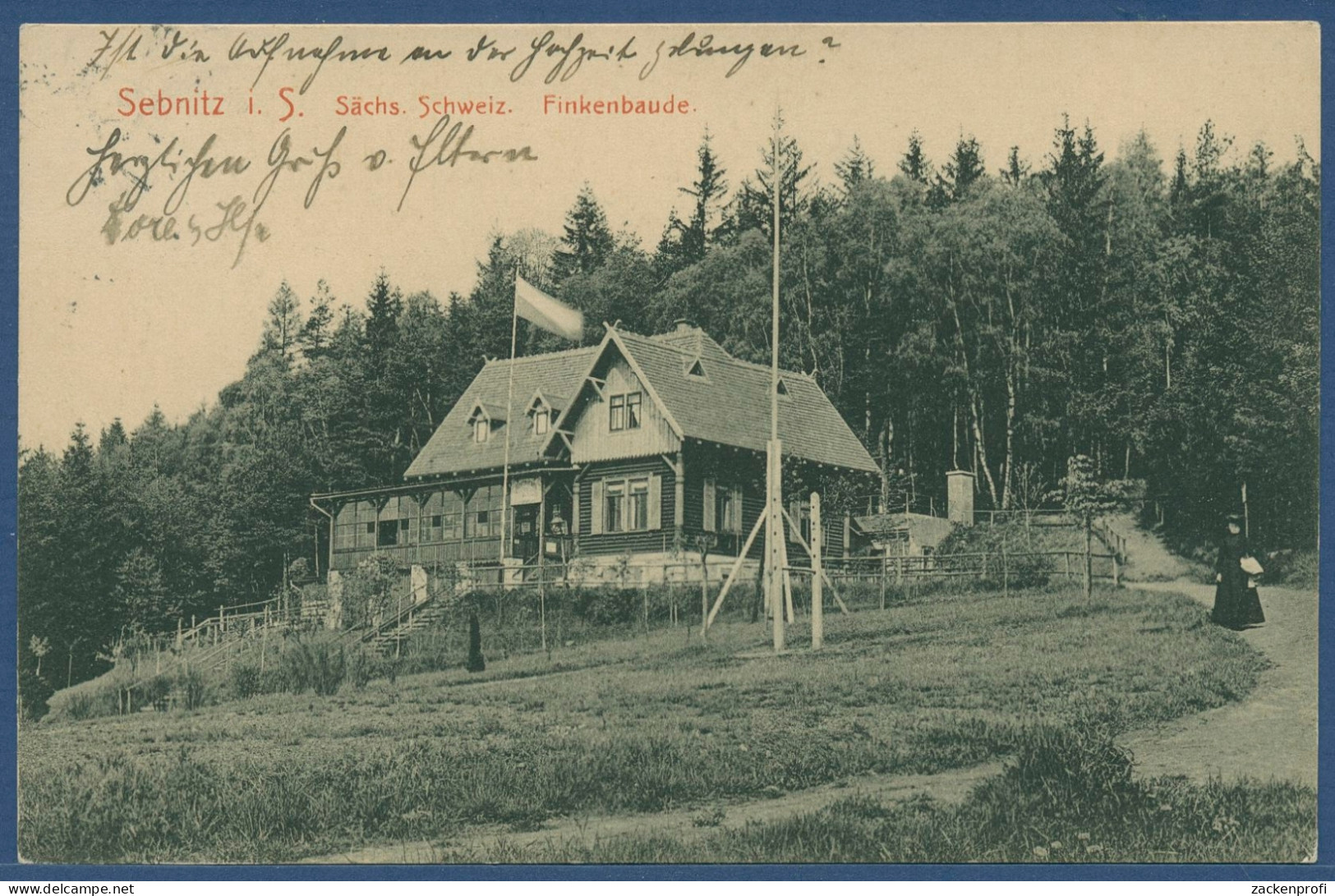 Sebnitz Finkenbaude Sächsische Schweiz, Gelaufen 1912 (AK3134) - Sebnitz