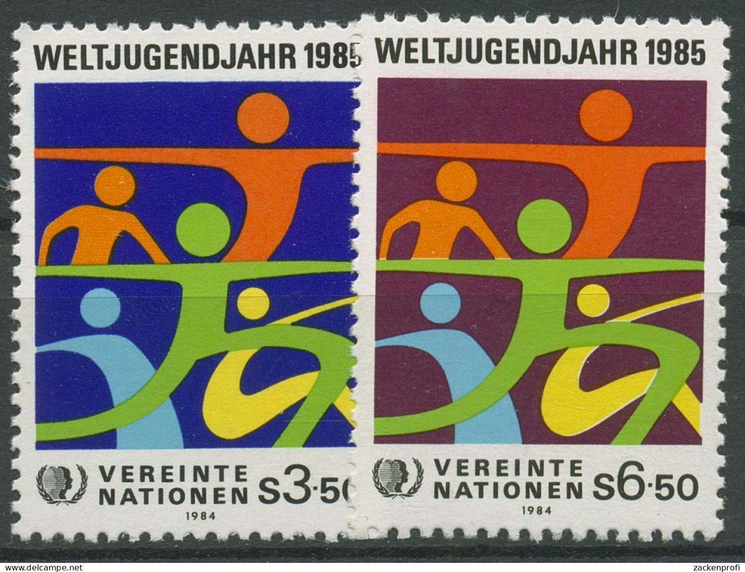 UNO Wien 1984 Jahr Der Jugend 45/46 Postfrisch - Nuevos