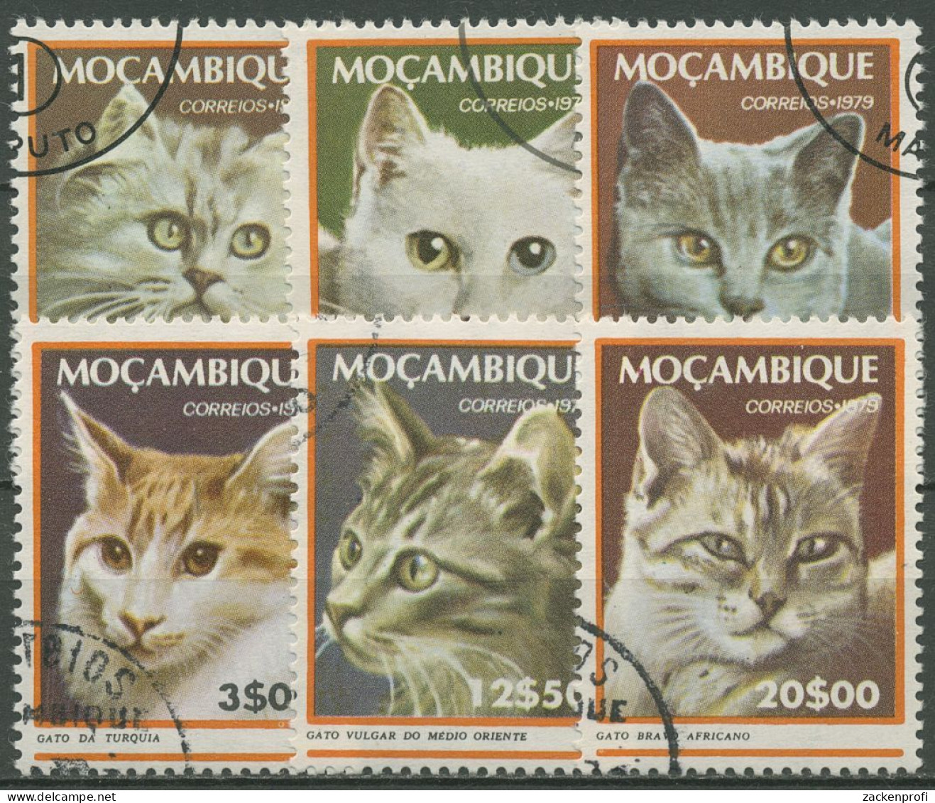 Mocambique 1979 Katzen Hauskatzen 681/86 Gestempelt - Mozambique