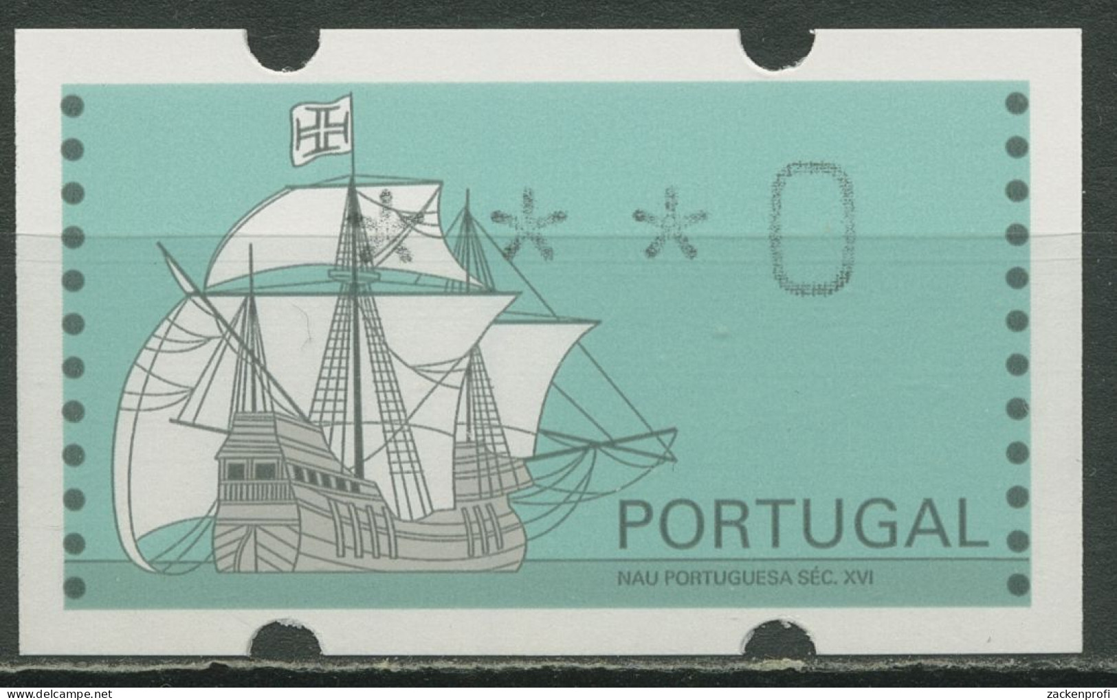 Portugal ATM 1993 Segelschiffe, 0-Druck, ATM 7 I Postfrisch - Machine Labels [ATM]
