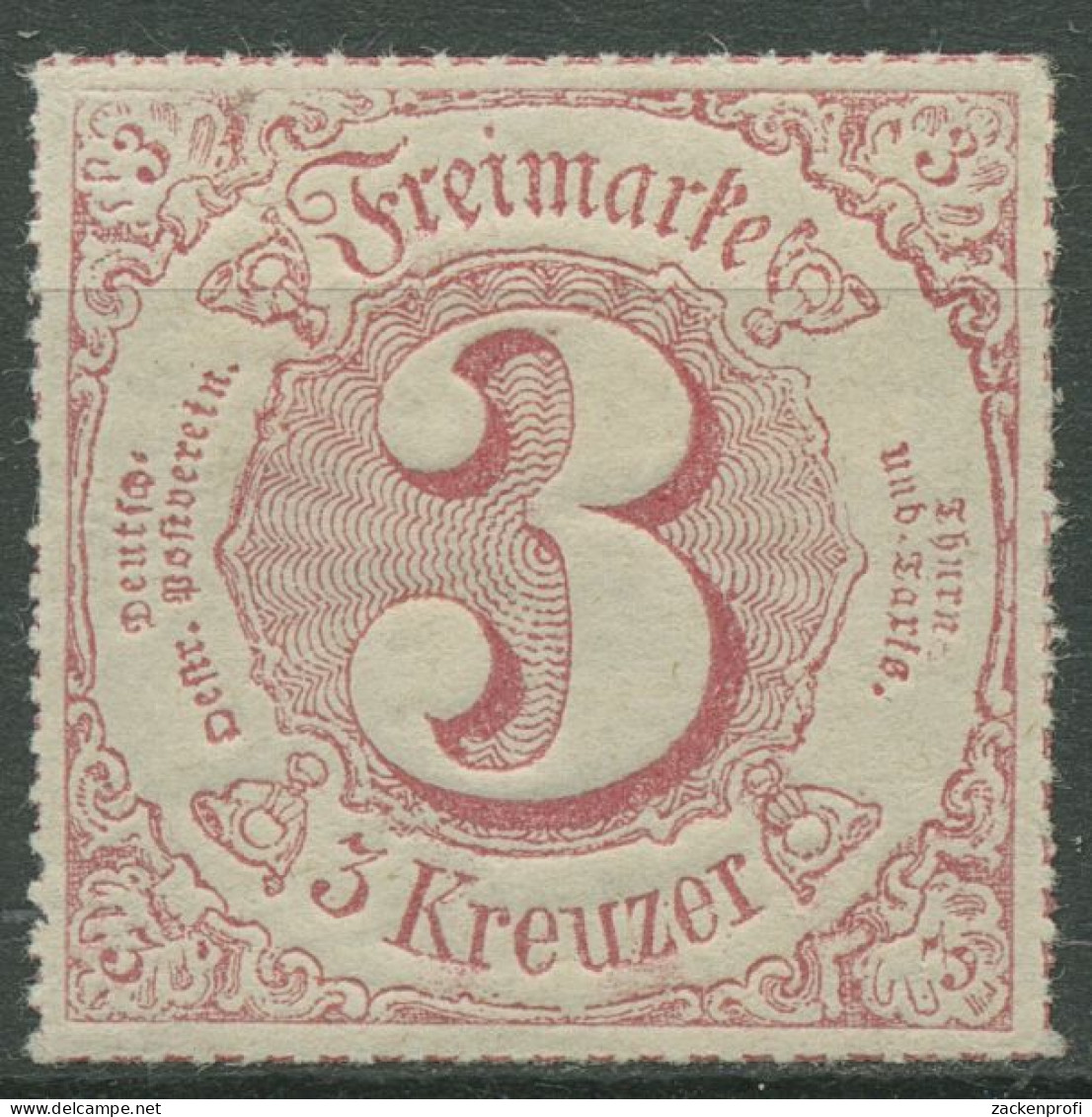 Thurn Und Taxis 1866 3 Kreuzer 52 Mit Falz - Nuovi