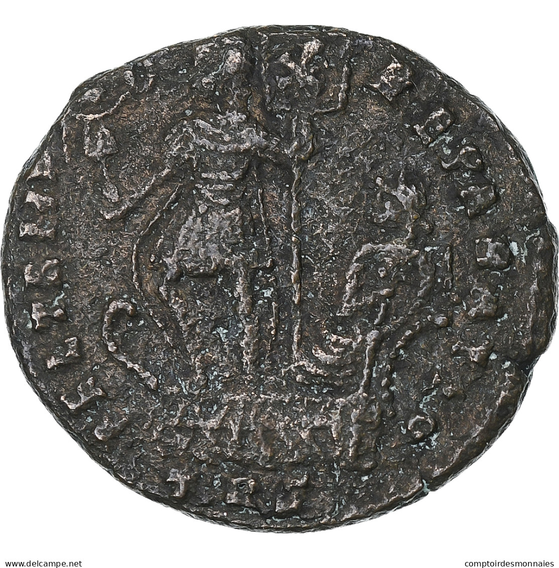 Constance II, Centenionalis, 348-350, Treveri, Bronze, TB, RIC:214 - L'Empire Chrétien (307 à 363)