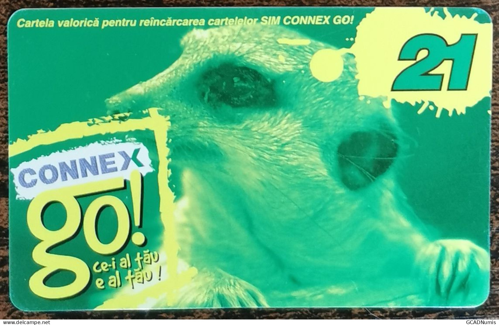 Carte De Recharge - Meerkat (Surikate) Connex Go Mobile Romania  - Télécarte ~38 - Brasilien