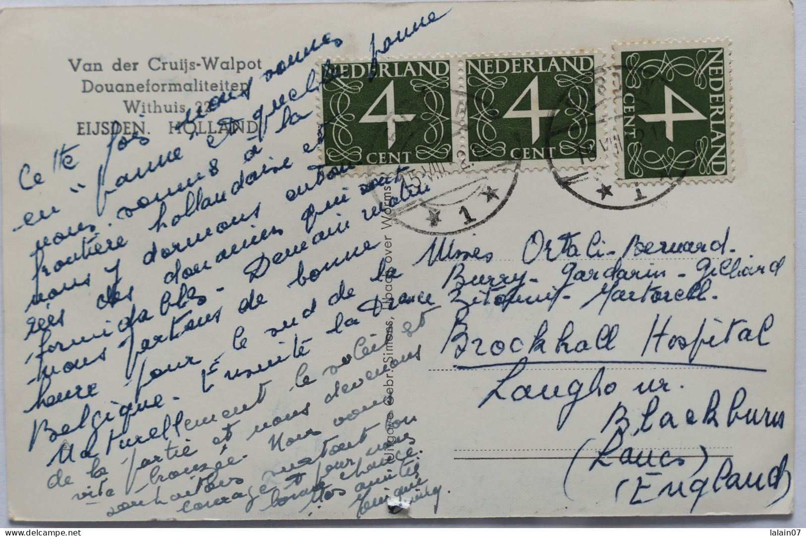 Carte Postale : Pays Bas : Limburg : Eijsden : EYSDEN : Nederlands Belgische Grens, Stamps In 1921 - Eijsden